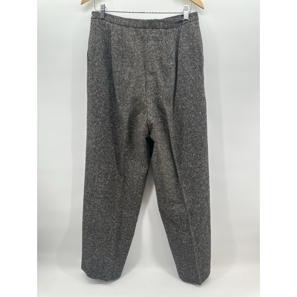 VTG Apostrophe Tweed Wool Blend Straight Leg Pants SZ 12 Classic Career JJ09 - Picture 2 of 12